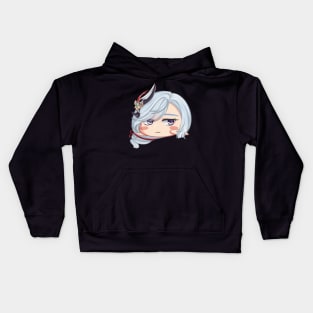 chibi shenhe genshin fanart Kids Hoodie